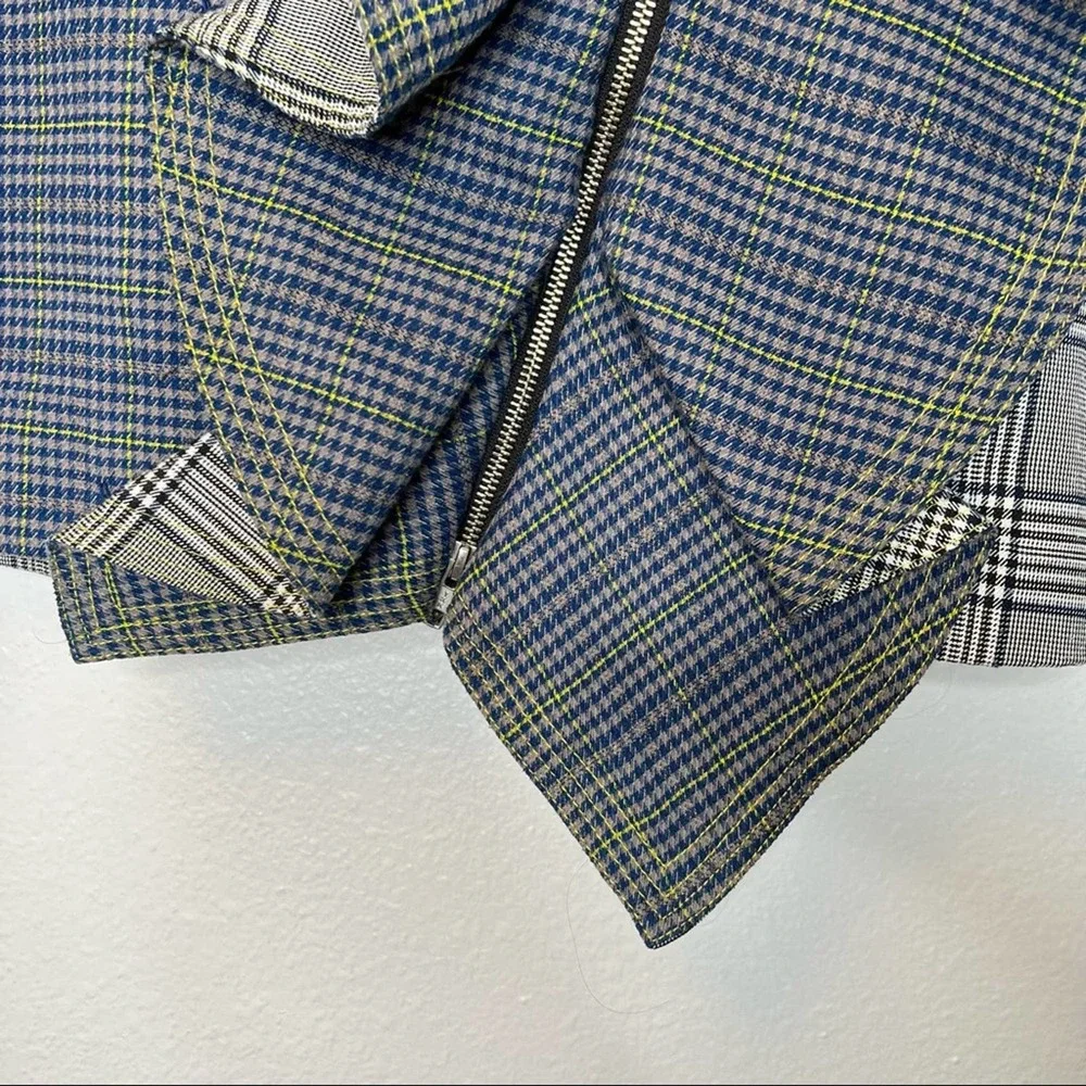 Self-Portrait Flounced Check Plaid Ruffle Skirt US 0 - Picture 10 of 16